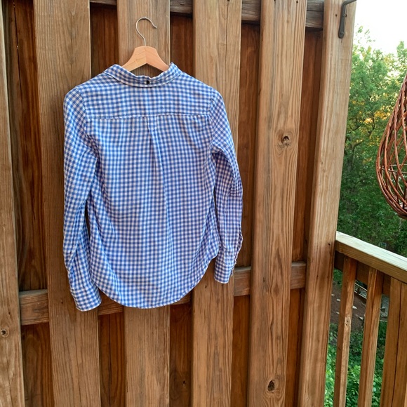 Gap Gingham Shrunken Boyfriend Blouse - Picture 3 of 9